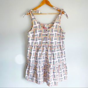 Pride Gender Inclusive Linen Blend Rainbow Dress With Pockets Size XL